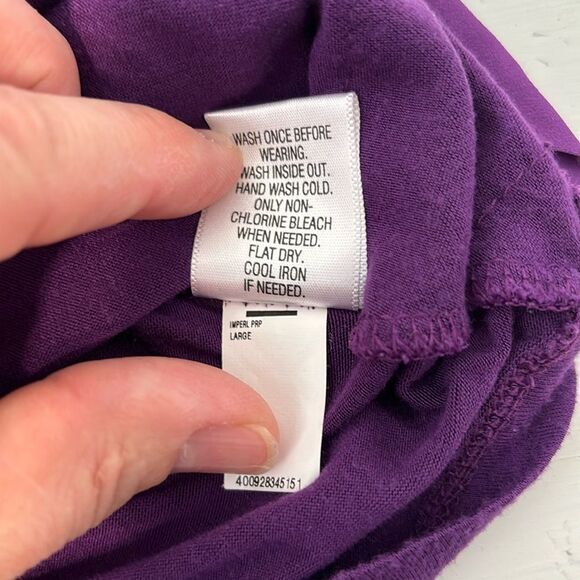 Apt. 9 | Women’s Tiered Ruffle Front Purple Sleeveless Blouse Tank Top - Picture 15 of 15